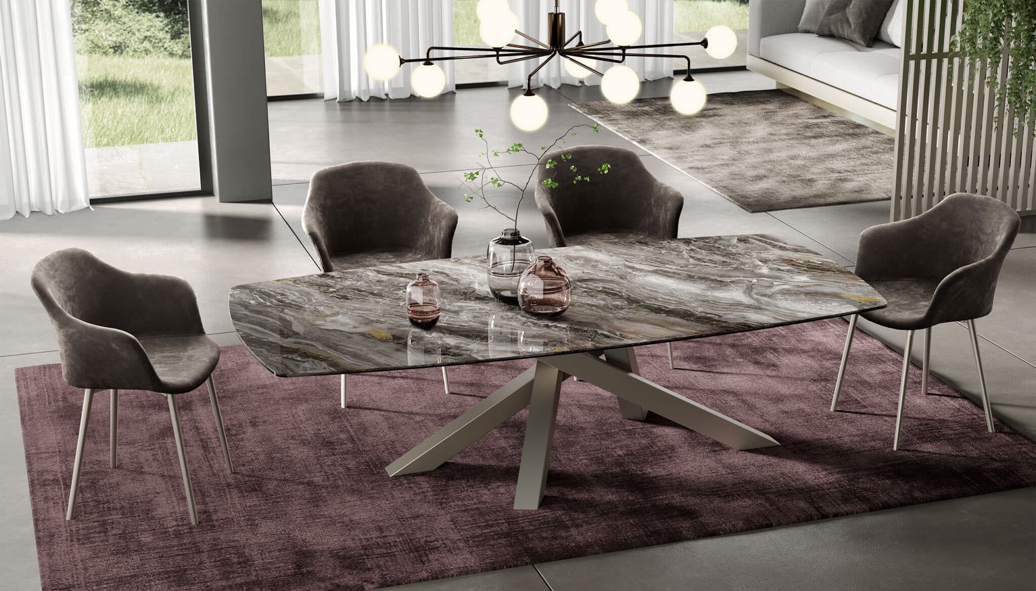 Tavolo Quark forma botte allungabile piano slim – Gipi Interiors