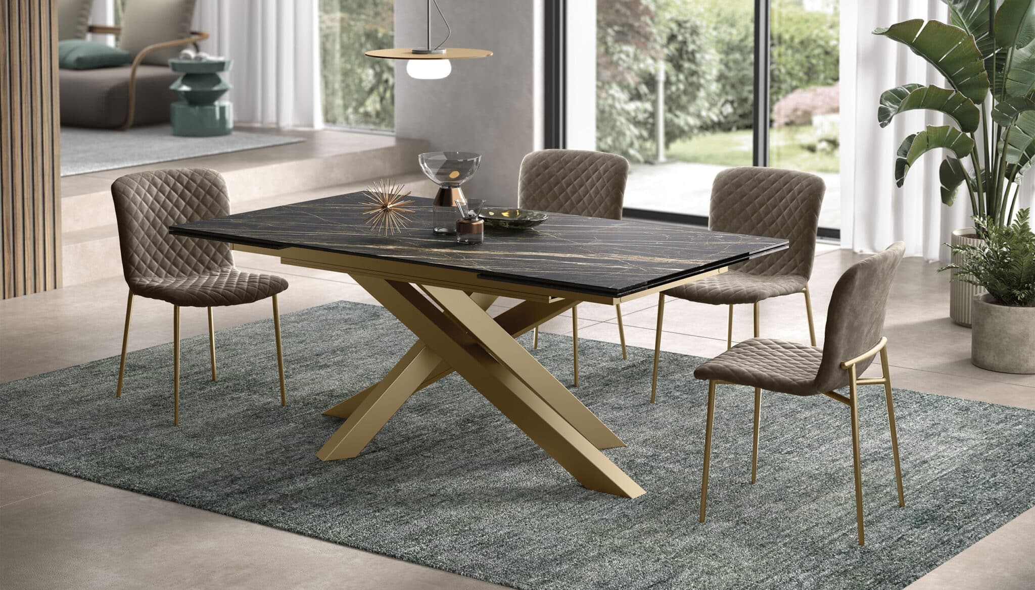 Tavolo Quark rettangolare allungabile piano slim – Gipi Interiors