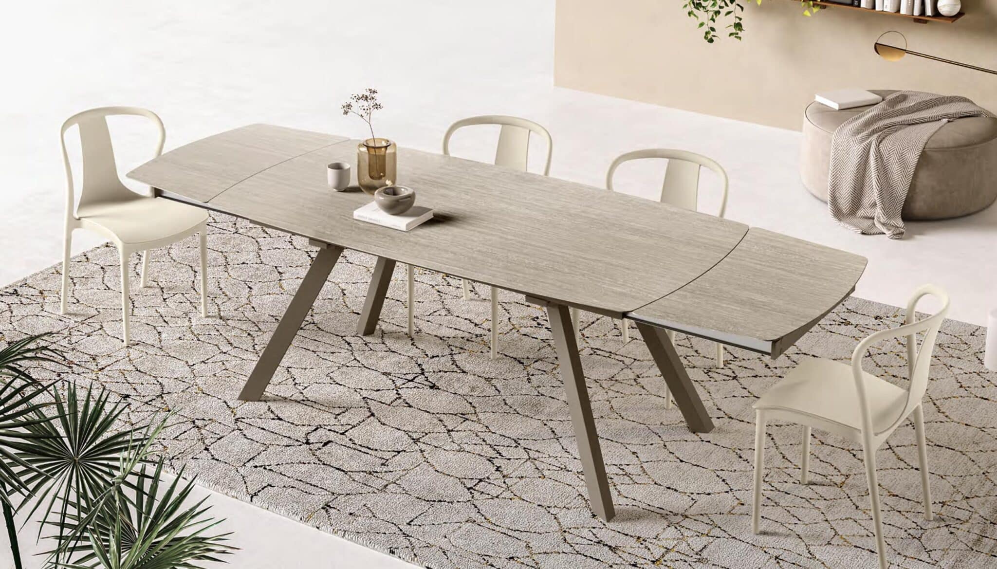 Tavolo Linus forma botte allungabile piano slim – Gipi Interiors