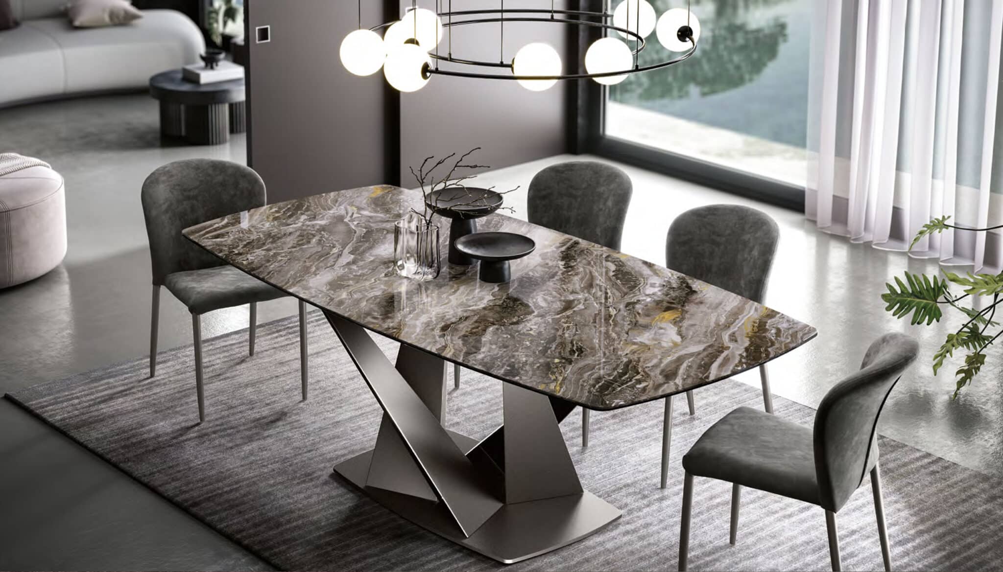 Tavolo Twist forma botte allungabile piano slim – Gipi Interiors