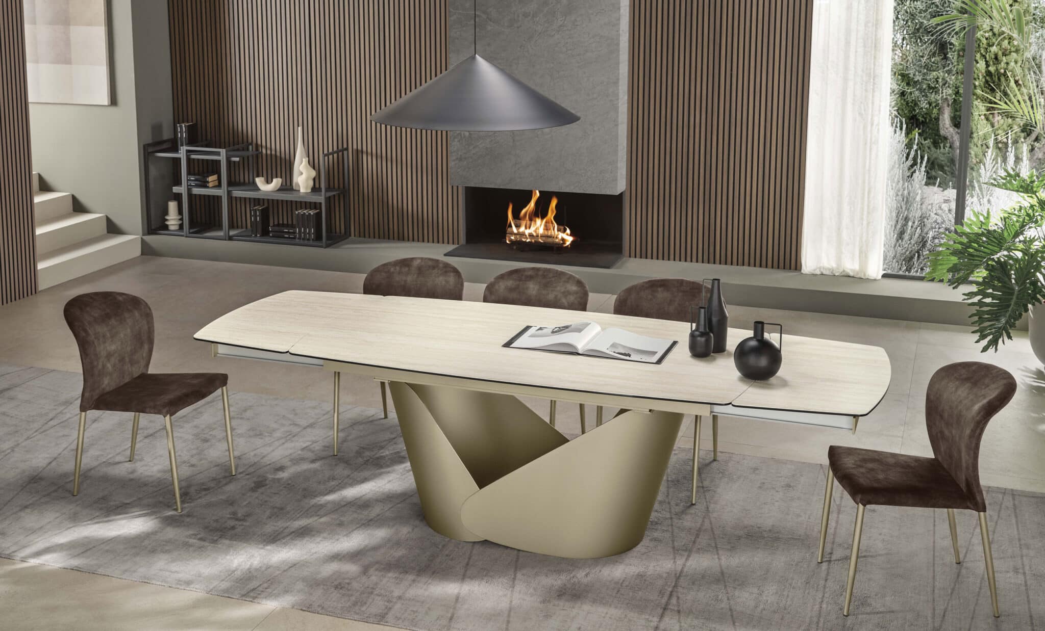 Tavolo Rock forma botte allungabile piano slim – Gipi Interiors