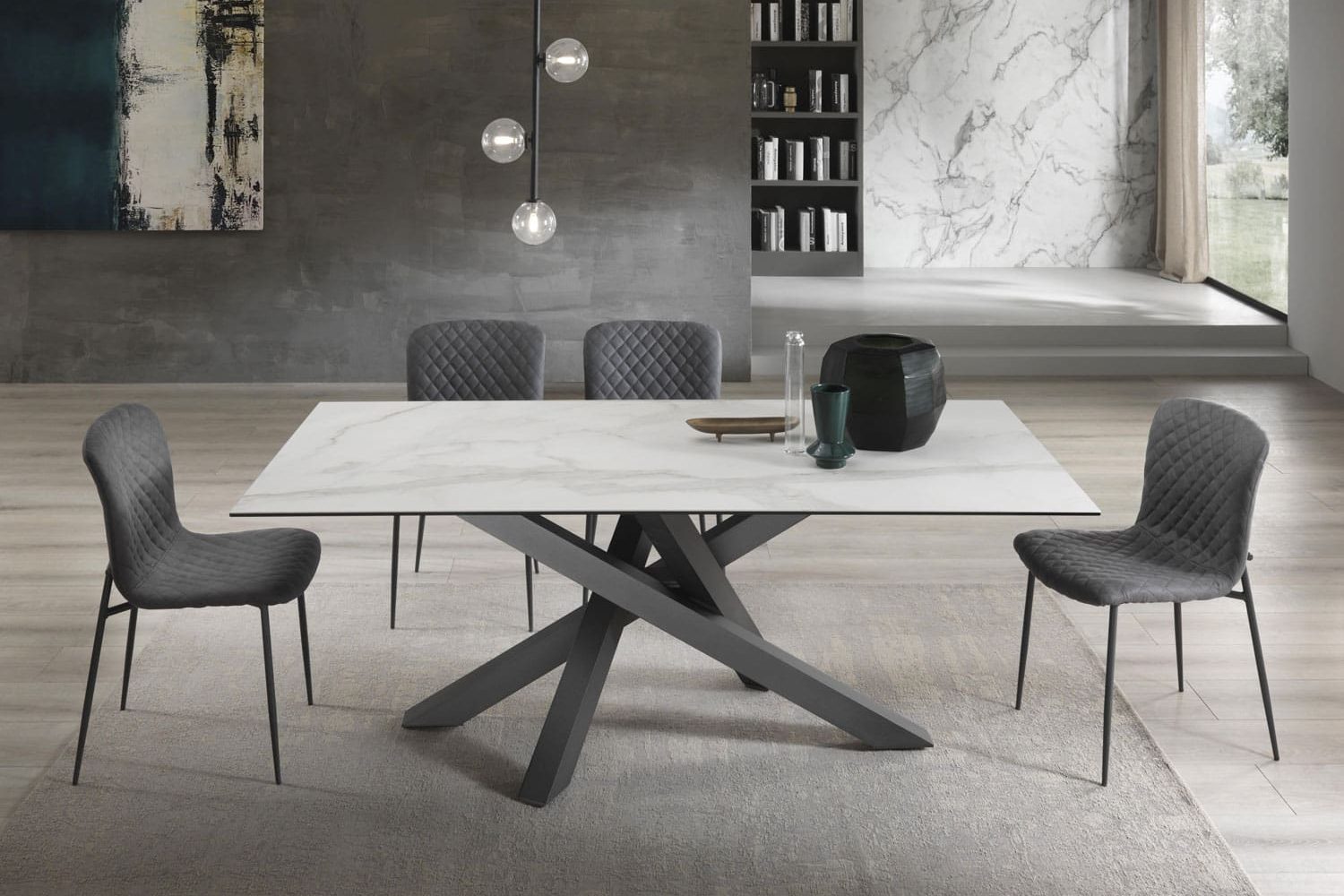 Tavolo QUARK fisso piano vetro – Gipi Interiors