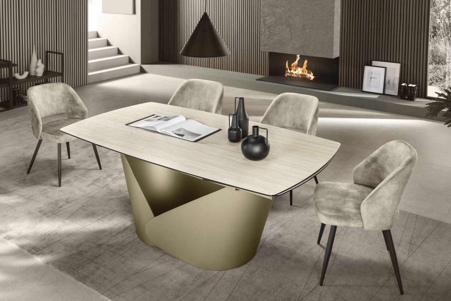 Tavolo TAV. ROCK forma botte allungato – Gipi Interiors