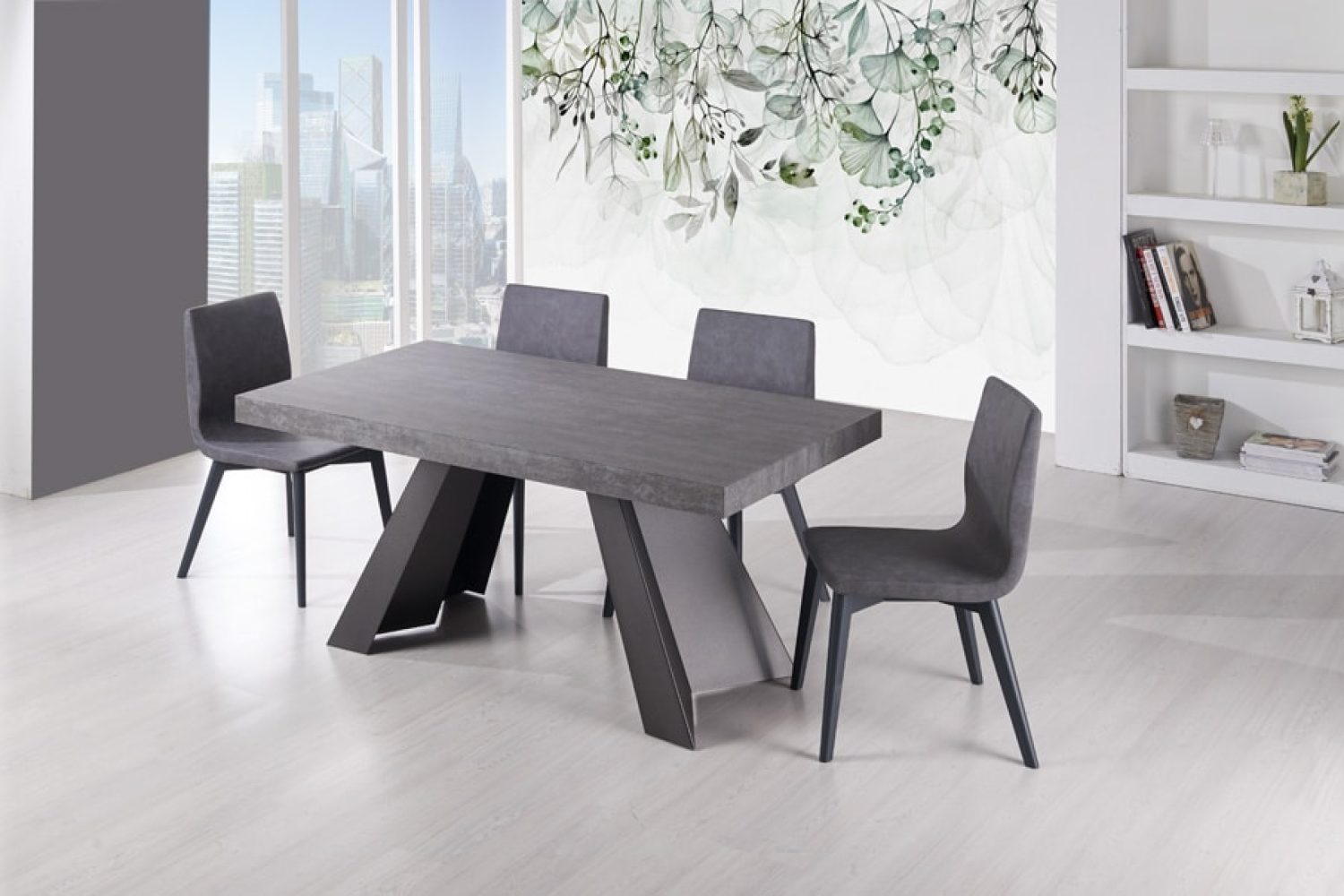 Tav-FLY-ONE-160.31-con-sedie-ALICE-grige